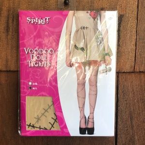 ✨FREE W/ BUNDLE✨ NWT Halloween Stitched Voodoo Doll Tights